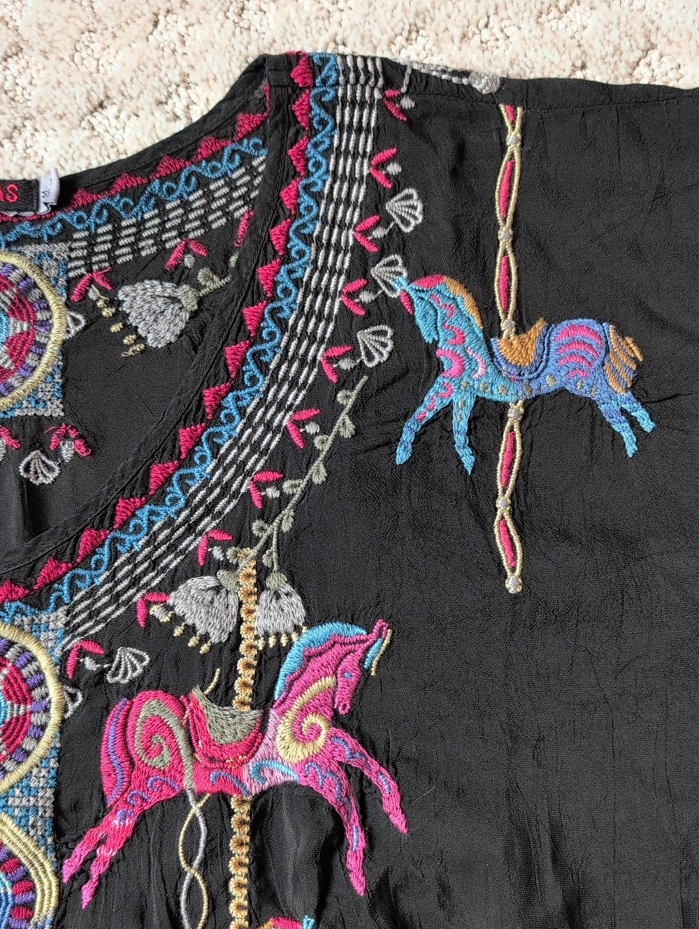 Johnny Was Carousel Embroidered Blouse - Picture 8 of 15